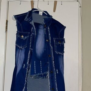 A women’s two piece skirt set worn once.